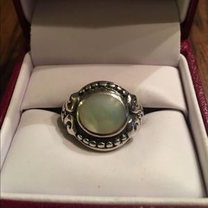 sterling silver ring mother of pearl stone